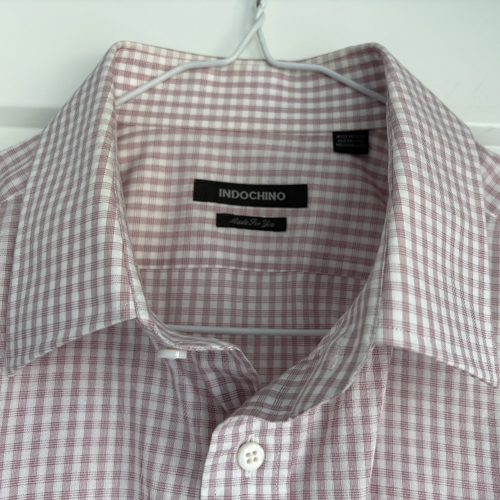 INDOCHINO | Long-Sleeve Button Down Collared Shirt | Men’s Large 18.5” Neck